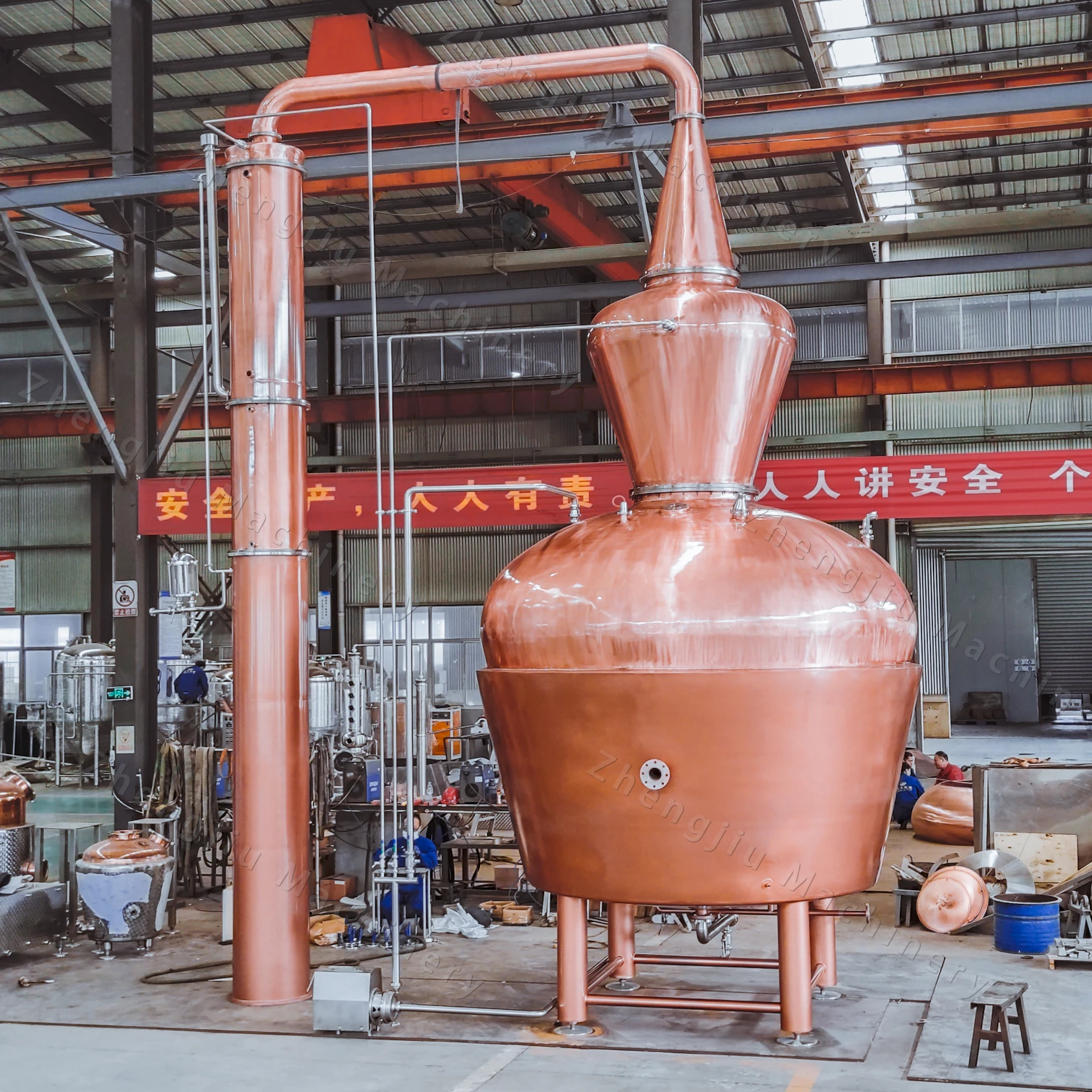 zj 10000l copper pot stills alembic whiskey making machine 2