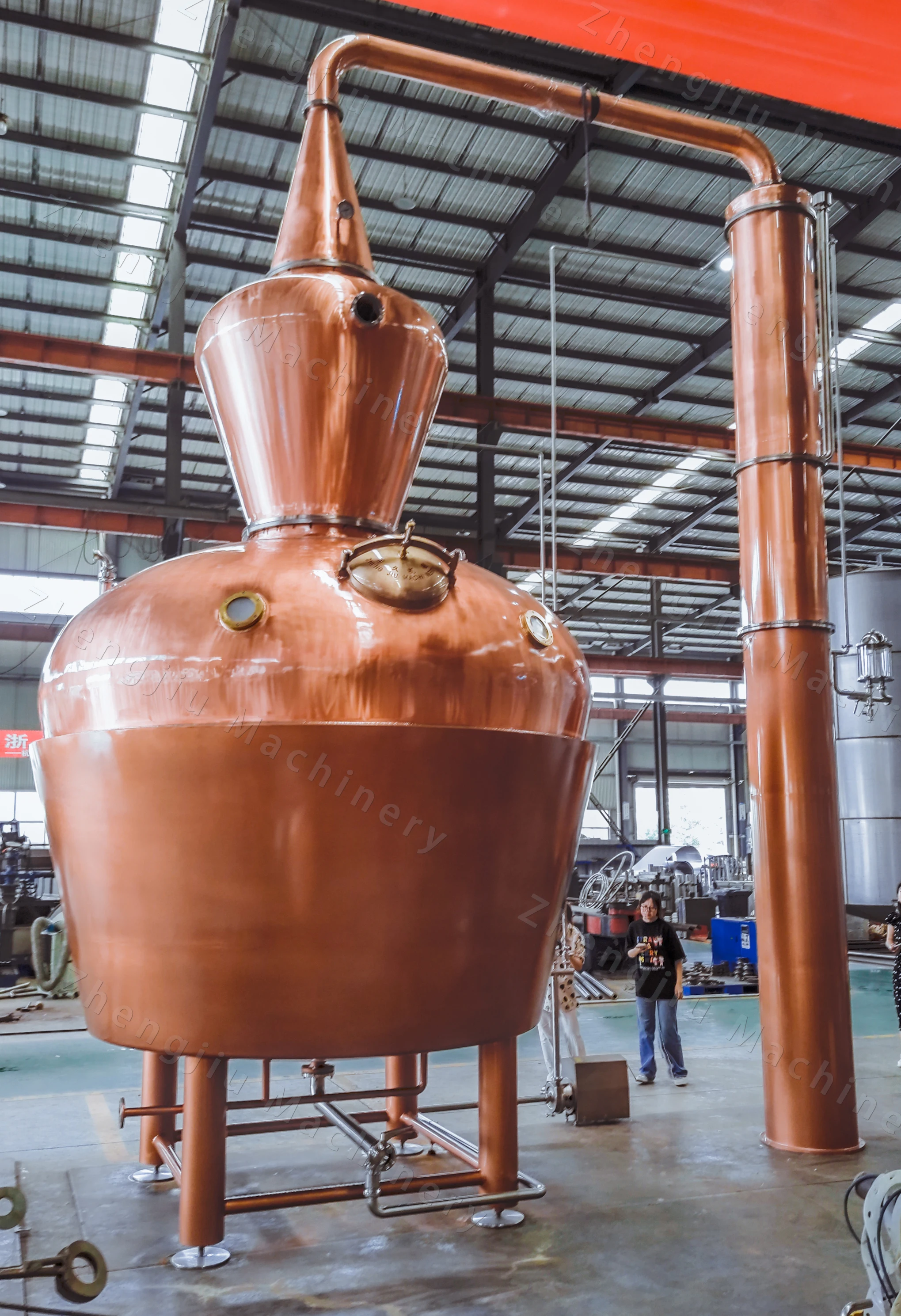 zj 10000l copper pot stills alembic whiskey making machine 5