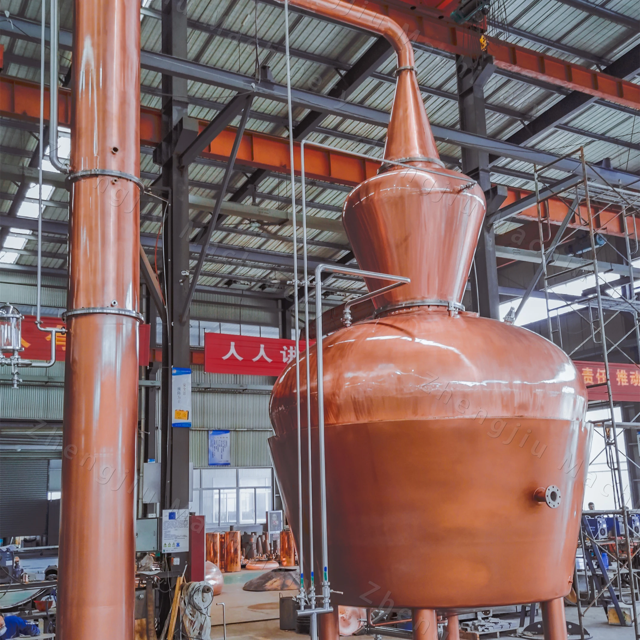 zj 10000l copper pot stills alembic whiskey making machine 6