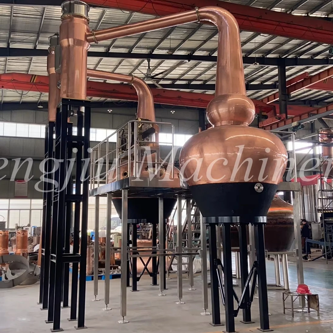 ZJ 2000L+1400L Two Copper Whisky Pot Distiller Equipment