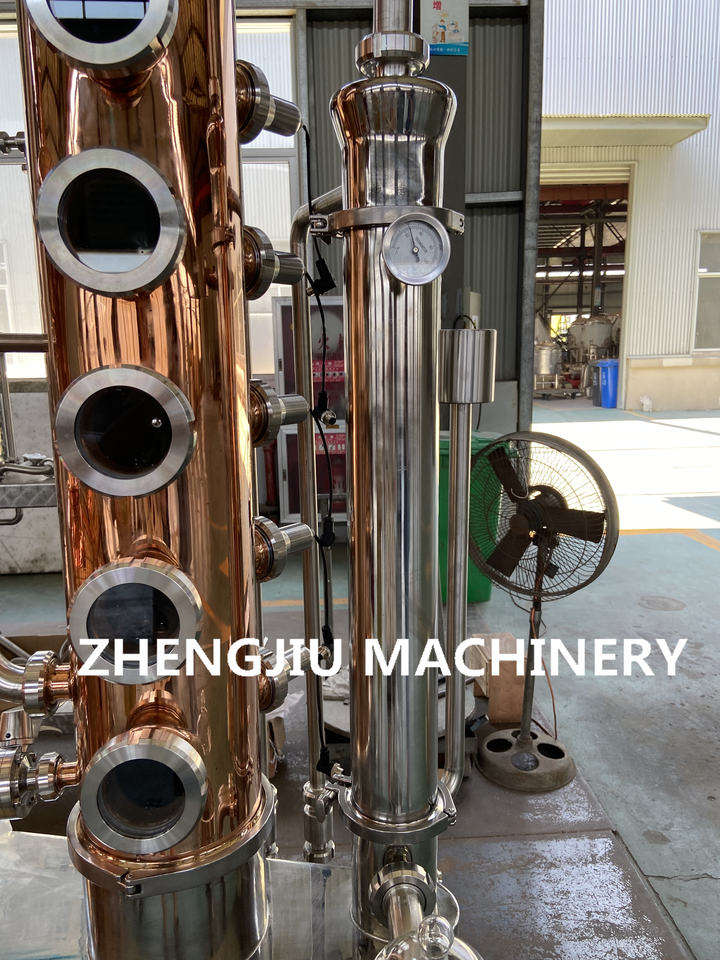 zj 100l copper pot commercial distillation apparatus copper still 5