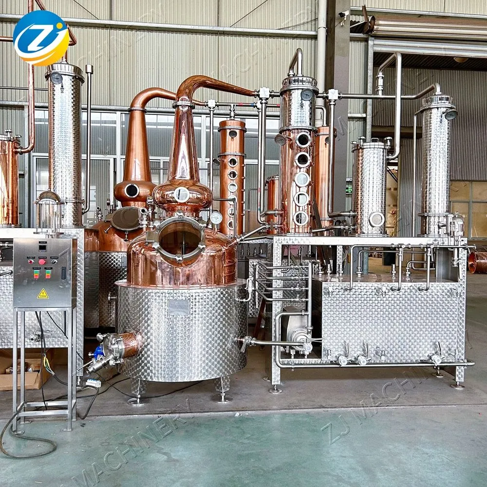 ZJ Copper Pot Still Distillation Alcohol Whisky Distiller
