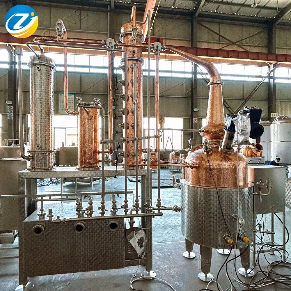 ZJ Copper Craft Distiller Still Column Distillation For Multi Functional Spirit Whisky Gin Brandy Distill Equipment
